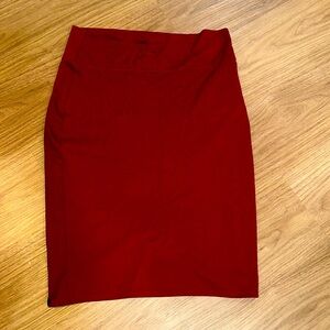 Hybrid and Company red pencil skirt size XL